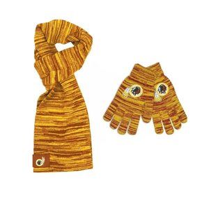 Officially Licensed NFL Redskins Color Blend Scarf And Glove Set
